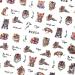Women Easy To Use Fashion Hand-made Accessories Tiger Animals Printing Self Adhesive Year Nail Stickers(1) Style1 - Buy Online on GoSupps.com
