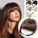 Bangs Clip in Bangs Fashion False Bangs Neat Fringe Hairpiece Thick Blunt Bangs Clip in Hair Extensions Synthetic Fake Bang Hair Piece Hair Accessories for Women Curved Bangs for Daily Wear (Color 2M33 thick bang - Buy Online on GoSupps.com