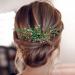 Green Crystal Bridal Hair Comb Wedding Accessory for Women - Elegant Hair Vine Piece for Bride - Ideal for Parties & Photography - Buy Online on GoSupps.com
