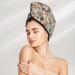 Hair Towel Wrap - Quick Drying Hair Turban with Button | Squirrels & Trees Design - Buy Online on GoSupps.com