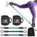 Ankle Resistance Bands Set Ankle Tube Band with Adjustable 60LB Three Different Pound Resistance Bands Recoils and Glutes Workouts Legs Resistance Bands with Ankle Strap for Women & Men Ankle Bands(Black)