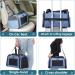 PetSfit Foldable Transport Box for Cats & Small Dogs - Portable Travel Bag with Expandable Bed Shoulder Strap - Blue S Blue - Buy Online on GoSupps.com