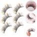 PLAFOPE 3 Pairs Fake Eyelashes Extensions Faux Eyelashes Halloween Fake Eyelashes Individual Fake Eyelashes Halloween Wispy Eyelashes Fake Lashes Glitter Eyelashes Chemical Fiber 4x1.2cm As Shown 2 - Buy Online on GoSupps.com