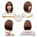 Onpep Honey Brown Bob Wig with Air Bangs - Shoulder Length Heat Resistant Fiber Hair for Women - Buy Online on GoSupps.com