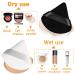 2-Piece Reusable Powder Puffs - Triangle Velor Makeup Applicator for Loose Powder Foundation & Cream - Black & White - Buy Online on GoSupps.com