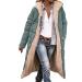 Hanxiulin fleece jacket plush jacket cuddly jacket fleece jacket women windproof coat thick women trench coat lightweight quilted warm outdoor fleece jacket mint green #2 xxl