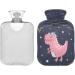 Shop Naanle Pink Dinosaurs 2L Hot Water Bottle - Transparent Cover for Pain Relief & Warmth | Ideal for Bed Hands & Feet - Buy Online on GoSupps.com