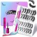 14 Pairs Magnetic Eyelashes and Eyeliner Kit Long-lasting False Eyelashes with Magnetic Eyeliner & Tweezers Reusable Magnetic lashes Natural Look No Glue Needed 17 Piece Set