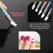5PCS Nail Art Sculpture Pen Set - Dual Tipped Silicone Cuticle Pusher & Resin Rhinestone Tools for 3D Nail Art Design - International Shipping Available - Buy Online on GoSupps.com