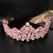 Rose Gold Queen Crown Tiara- Luxury Pink Rhinestone Hairband for Birthday, Prom, Bridal - Buy Online on GoSupps.com