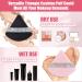 6 Pack Velour Triangle Makeup Puffs - Soft Cosmetic Foundation Sponge for Loose & Mineral Powder - Black & Pink Undereye Setting Tool - Buy Online on GoSupps.com