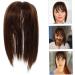 FRCOLOR Piece Invisible Wig Work Party Synthetic Hair Stylish Wigs Hair Extensions for Short Hair Human Hair Toppers for Women Air Bangs Reissue Block Miss Chemical Fiber 25.00X14.00X13.00CM Light Brown - Buy Online on GoSupps.com