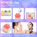Rose Flower Ice Facial Roller with Cat Paw Shaped Ice Mold - Puffiness Reduction, Pore Minimization, Sunburn Repair, LeakProof - Pink - Buy Online on GoSupps.com