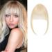 SEGO PONY HAARDIATE REAL HAY CLIP in Bangs One Piece Extensions Fringe Extension 100% Human Hair Of course Platinumblond#60 Pony-5.5 "(14cm) -9g