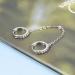 Boho Double Chain Hoop Earrings | Gold & Silver CZ Rhinestone Huggies | Punk Dangle Jewelry for Women & Girls - Buy Online on GoSupps.com