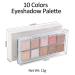 Erinde 10 Colors Glitter Eyeshadow Palette - Long-Lasting Highly Pigmented & Waterproof Korean Makeup Set with Brush #13-C - Buy Online on GoSupps.com