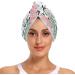 Tropical Leaves Dry Hair Cap & Quick-Drying Towel Set | Super Absorbent Soft & Comfortable - 2 Piece with Button Headband | International Shipping Available - Buy Online on GoSupps.com