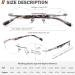 AQWANO Rimless Reading Glasses - Stylish Blue Light Blocking Women s Readers Frameless Design Anti-Blue Ray Reduce Eyestrain Black 1.25 - Buy Online on GoSupps.com