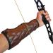 Star Quick Links Archery Arm Guard for Men Women & Kids, Rexine Leather, Adjustable Fit, 3 Hook & Loop Fasteners, Perfect Hold, Bow Archery Protect 3 Strap Guard, Arm Guard Forearm Protector