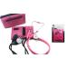 EMI NK-330 - Pink Sprague Rappaport Stethoscope and Aneroid Sphygmomanometer Manual Blood Pressure Set and Pocket Organizer Nurse Kit