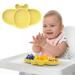 Bee Bright Baby Suction Plate Non Slip Silicone Baby Weaning Plate No More Meal Time Mess Stay Put Toddler Feeding Plate with Suction Dishwasher Safe (Yellow)
