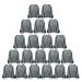 Vorspack Drawstring Backpack 20 Pieces for Party Gym Sport Trip Grey