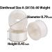 Simthread 144pcs Class 15 Type A Polyester White Pre-Wound Bobbins - 60wt for Bernina, Pfaff, BabyLock, Brother Embroidery Machines - Buy Online on GoSupps.com