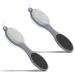 2 Pieces 4 in 1 Pedicure Tool Foot Scrubber Brush Foot File Callus Remover with Foot Rasp  Pumice Stone  Nail Cleaning Brush and Sand Paper for Dry and Wet Foot Care Dead Skin Remover (Gray)