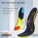 Flat Feet Shoe Insoles for Men & Women - Arch Support Inserts for Plantar Fasciitis | All-Day Comfort (L: 270-280mm - Buy Online on GoSupps.com