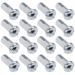 Micro Traders 100Pcs Bicycle Spoke Nipples Fit for 14G / 2mm Dia Mountain Road Bike Silver Steel 12mm Long Cycling Replacement Accessories