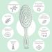 Ninabella Bio Hairbrush for All: Detangling Brush for Curls & Long Hair - Mint Green - Ideal for Men Women & Kids - Buy Online on GoSupps.com