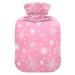 Heat bottle with Christmas motif snowflake pink with reference heat bottles for pain relief water heating pillows heat bag for neck and shoulder pain 2 l