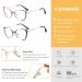 Blue Light Blocking Cat Eye Glasses for Men & Women | Retro UV400 Clear Lens | Colorful Gold Fashion Eyewear - Buy Online on GoSupps.com