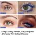  HADAVAKA 2pcs Waterproof Eyelash Primer Mascara Charming Long Lasting Mascara Colorful Fiber Extra Long Voluminous Lash Mascara Lengthen Volume Curl & Smudge Free Mascara (01# Black) - Buy Online on GoSupps.com