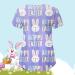 Foldap Easter Nurse Uniforms for Women: Cute Patterned Short Sleeve V-Neck Tee with Pockets | Breathable Plus Size Shirts - Large, C1-purple - Buy Online on GoSupps.com