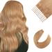Sixstarhair Tape Extensions Real Hair 20 pieces 50g 14 inches thick Remy Hair Extensions Invisible Skin Weft Tape In #27 Honigblond 35 cm 27 #