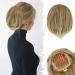 BARSDAR HAARDUTT Extension Short Pferance Dut Blond Hair Chignon With Kamm Clip Dutt Urban Condolas Cordelae Dutt synthetic hair part extension for women (mixed blonde) 20cm mixed blonde