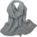 Women's Gray Cotton Print Scarf | Soft Triangular Wrap for Autumn - Casual Neck Warmer - Buy Online on GoSupps.com