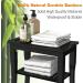 Bamboo Shower Bench & Stool Waterproof - Wood Shower Bench with Storage Shelf for Inside Shower(Black) Black 18.9"x18.11"x9.96" - Buy Online on GoSupps.com