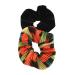 Zac's Alter Ego Set of 2 Hair Scrunchies - Crinkled 80's Inspired and Velvet Orange