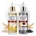 Black Rice Exfoliant and White Rice Ampoule Exfoliant, Peel Shot Glow Exfoliating Face Serum, Korean Skin Care Soft Exfoliating Body Scrub Dead Skin Cells, Blackheads Remover For All Skin Types 100ml Black+White