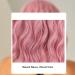 BERON 14 Women Girls Short Curly Synthetic Wig with Bangs - Lovely Pink 14 Inch - Buy Online on GoSupps.com