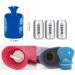 WSLCN 1000ML Hot Water Bottle with Velvet Cover - Transparent Non-Slip Explosion-Proof (Blue) | International Shipping Available - Buy Online on GoSupps.com