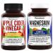 FarmHaven Apple Cider Vinegar Capsules with Ginger Papaya & Chamomile | 90 Capsules & Magnesium Glycinate & Malate Complex w/Vitamin D3 120 Capsules