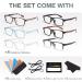 Gaoye 6 Pack Blue Light Blocking Reading Glasses for Women Men - Anti-UV Glare Computer Readers - Fashion Frames - 1.5x Magnification - Buy Online on GoSupps.com