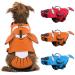 DENTRUN Dog Life Jacket Safety Vests for Swimming, Adjustable Puppy Pool Lake Floats Coat High Visibility Superior Floatation & Rescue Handle, Clownfish Shape Water Vest for Small Medium Large Dog XX-Large Orange