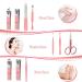 RedFlow 8-in-1 Manicure Set - Professional Nail Clippers for Travel & Home Use - Fingernail & Toenail Tools (Pink - Buy Online on GoSupps.com