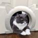 ikuso Indoor Cat Door, Cat Door for Interior Door, Pet Doors for Cat, Kitties and Kittens White Large