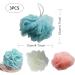 LuckyOpt Shower Puff Loofah Set 3Pc Loofah Sponge with Hanging String Bath Ball for Skin Exfoliating Scrubbing & Cleaning Bath Scrubber for Women Men Shower Pouf for Use in Shower(A) - Buy Online on GoSupps.com