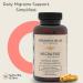 Dr. Munnerlyn MigraPro with Probiotics Brain and Gut Health Support Supplement with Magnesium Riboflavin CoQ10 Ginger Root Asian Ginseng Vitamin C Feverfew & Turmeric Gluten Free 90 Capsules - Buy Online on GoSupps.com